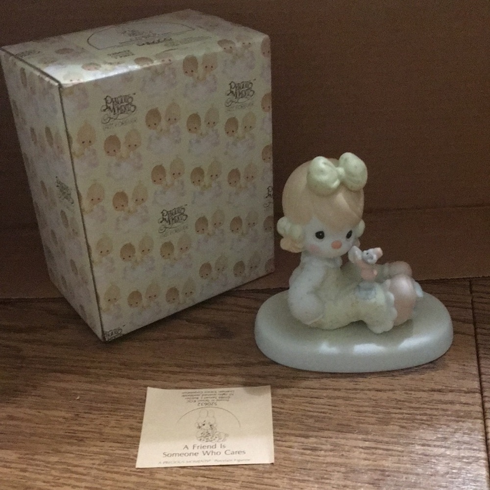 Vtg Precious Moments “A Friend Is Someone Who Cares” figure